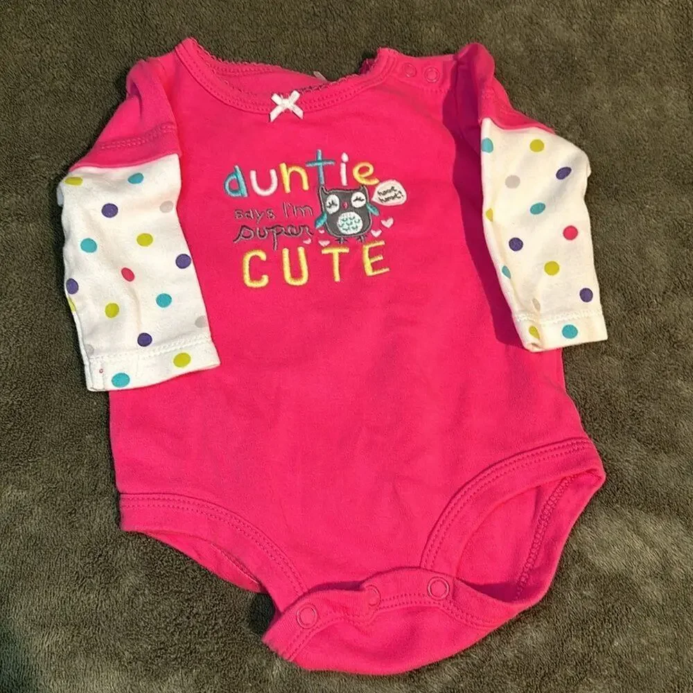 BUNDLE Carters sz 3 month 3 pieces Llamas Aunties and little sisters